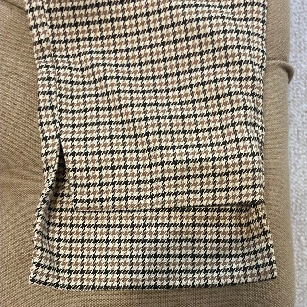 Zara Black & Cream Houndstooth Tailored Pants - Picture 3 of 6